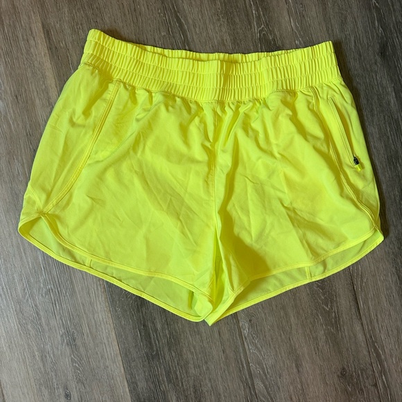 CRZ YOGA Neon Yellow Athletic Shorts - Picture 1 of 4